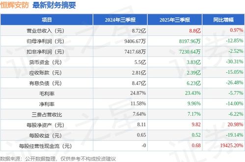 恒輝安防2025年三季報簡析 增收不增利，應收賬款高企，安全評價業務引關注